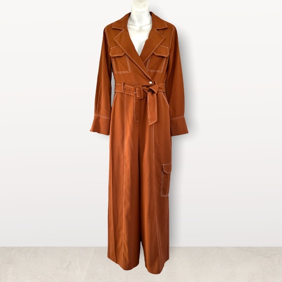 Topshop Pants - Topshop jumpsuit brown